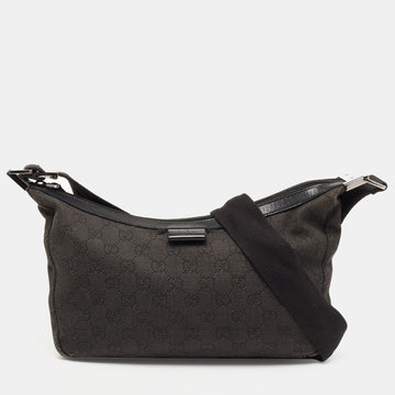 Gucci Dark Brown GG Fabric Shoulder Bag