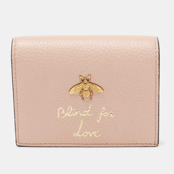 Gucci Light Pink Leather Blind for Love Card Case