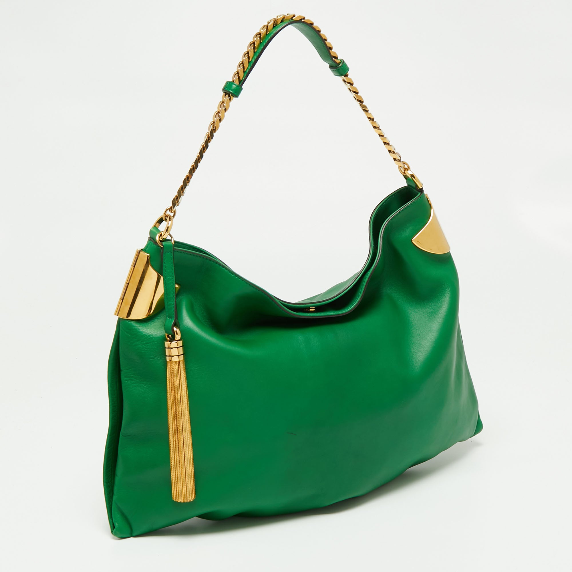 Gucci Green Leather 1970 Shoulder Bag