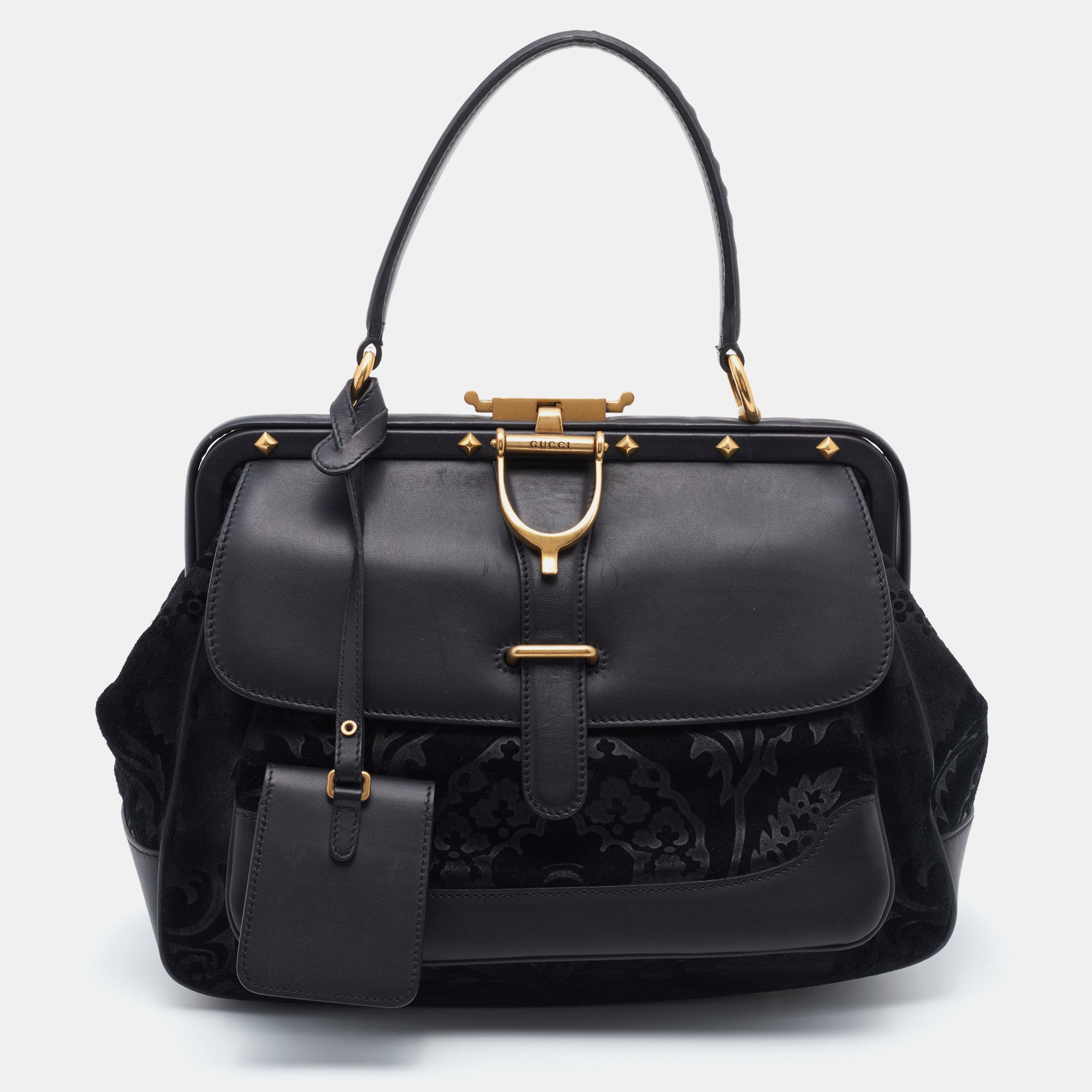 Gucci stirrup discount top handle bag