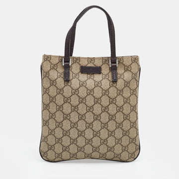 Gucci Beige/Brown GG Supreme Canvas And Leather Tote