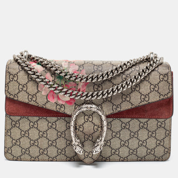 Gucci Beige/Brown GG Canvas Small Blooms Dionysus Shoulder Bag