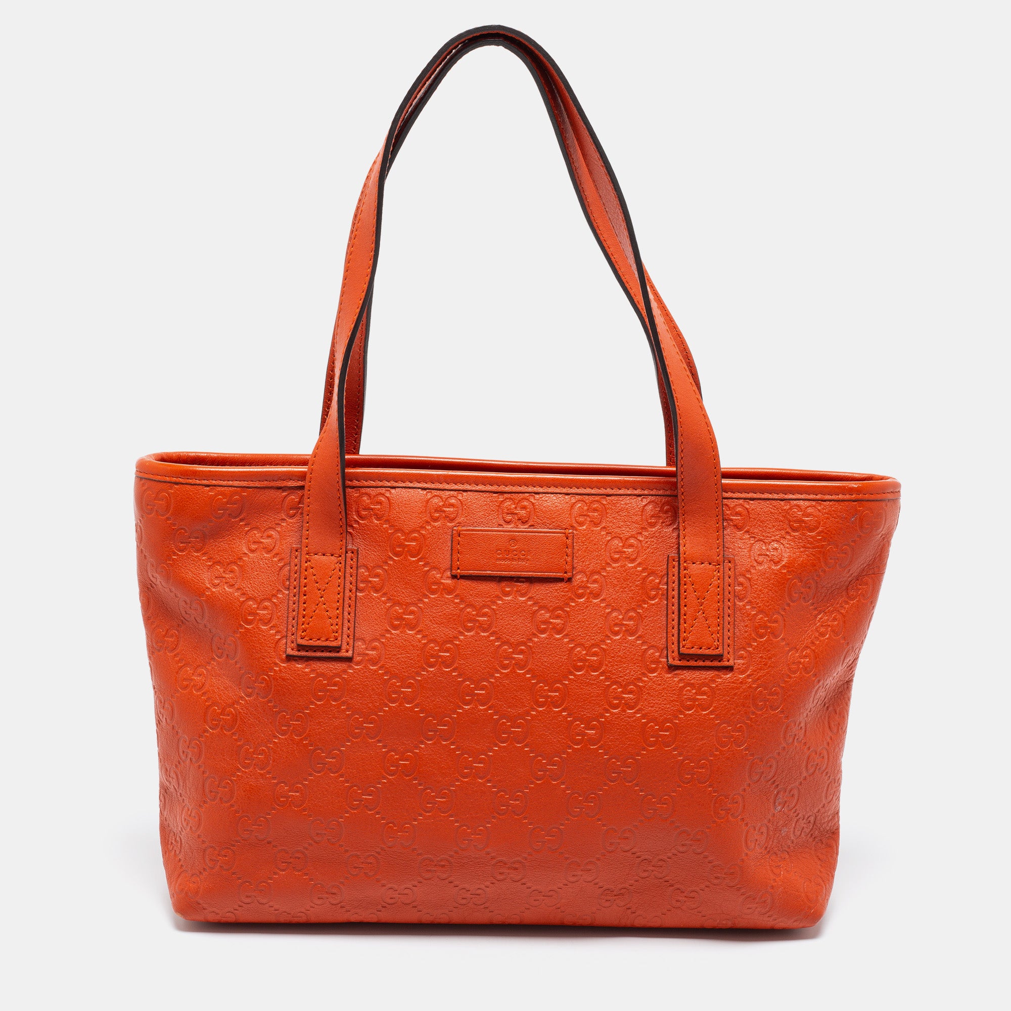 Gucci orange tote outlet bag