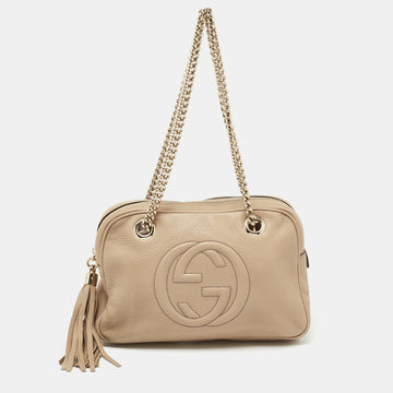Gucci Beige Leather Soho Bag