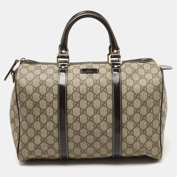 Gucci Beige/Ebony GG Supreme Canvas Medium Joy Boston Bag