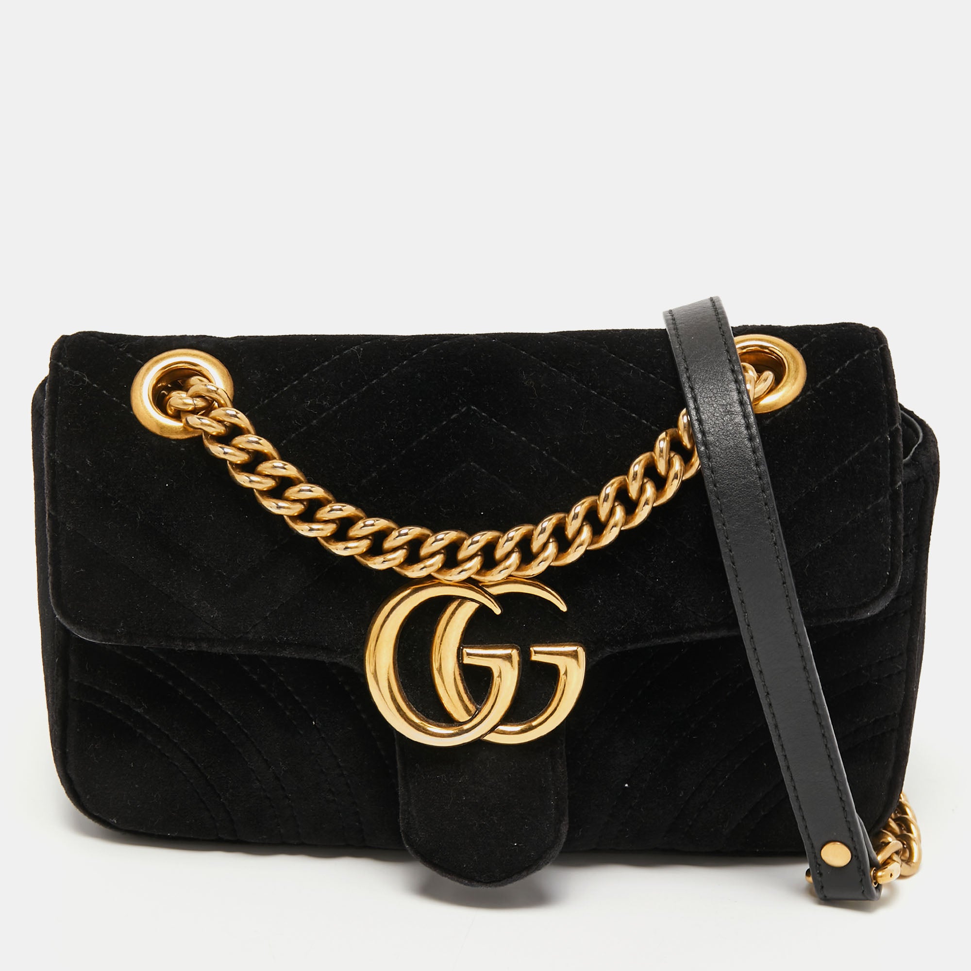 Gucci black discount velvet bag