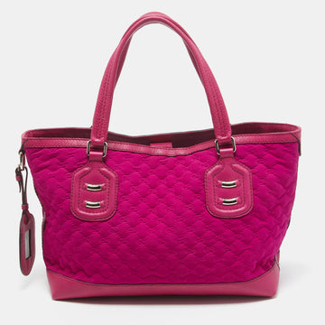 Gucci Fuchsia GG Neoprene and Leather Techno Tote