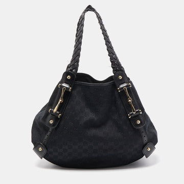 Gucci Black GG Canvas Pelham Shoulder Bag