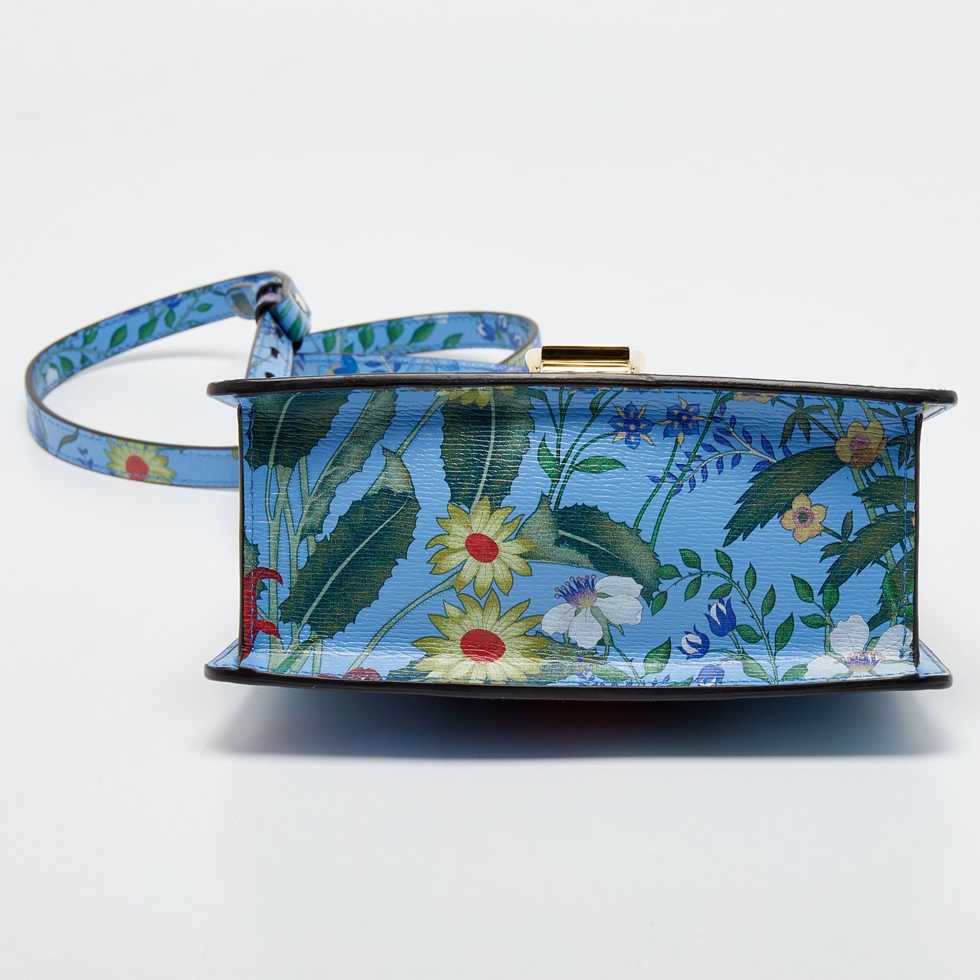 Gucci blue sale floral bag