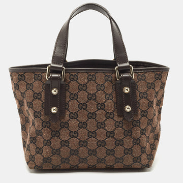 GUCCI Brown GG Canvas Jolicoeur Tote