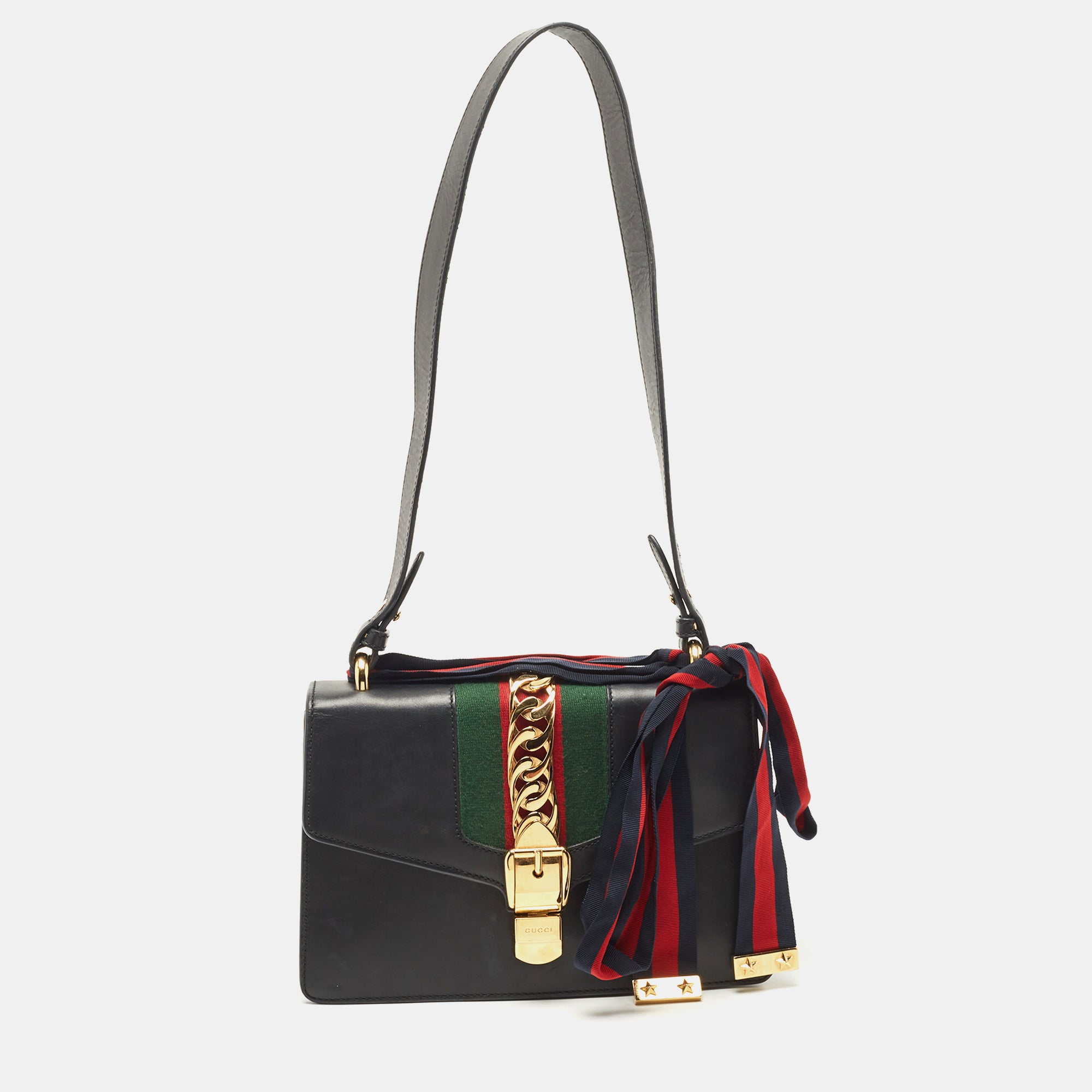 Small black gucci shoulder on sale bag