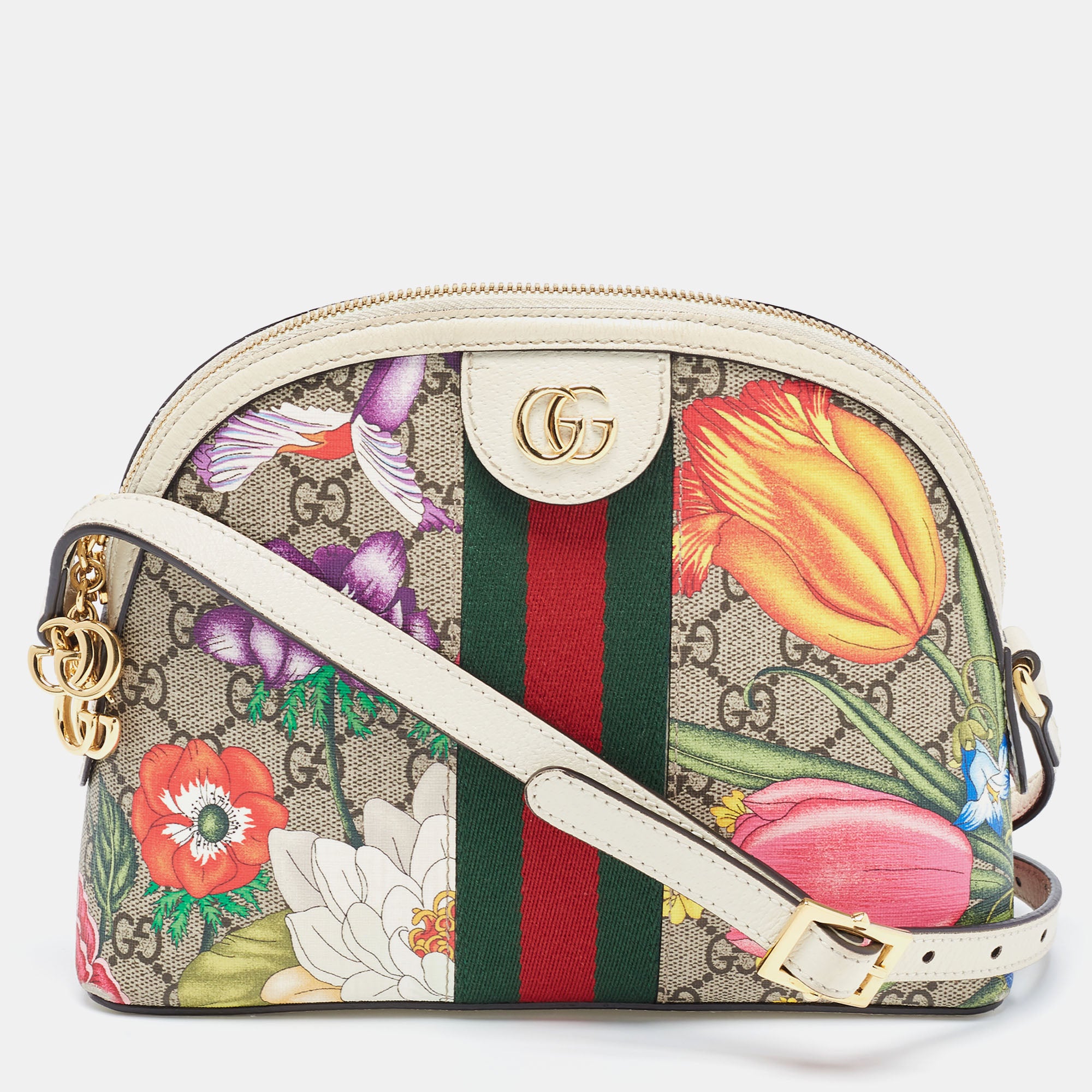 Gucci white deals floral bag