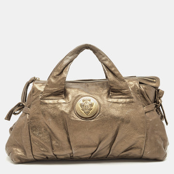 GUCCI Metallic Leather Hysteria Satchel