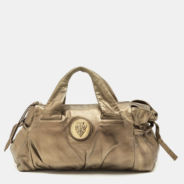 GUCCI Metallic Gold Leather Hysteria Tote