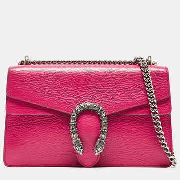 GUCCI Pink Leather Small Dionysus Crystals Shoulder Bag