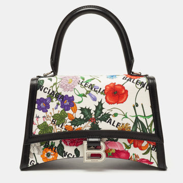 GUCCI X BALENCIAGA x Balenciaga Multicolor Canvas and Leather The Hacker Project Floral Hourglass Bag
