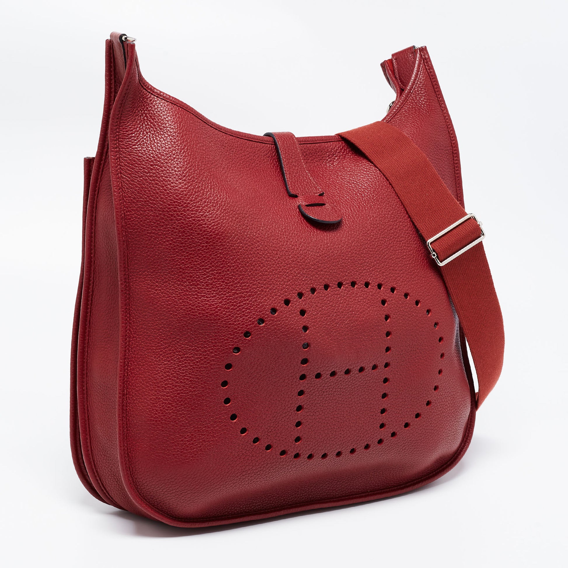 Hermès Rouge Garance Evelyne III PM Bag Leather ref.1035249 - Joli Closet