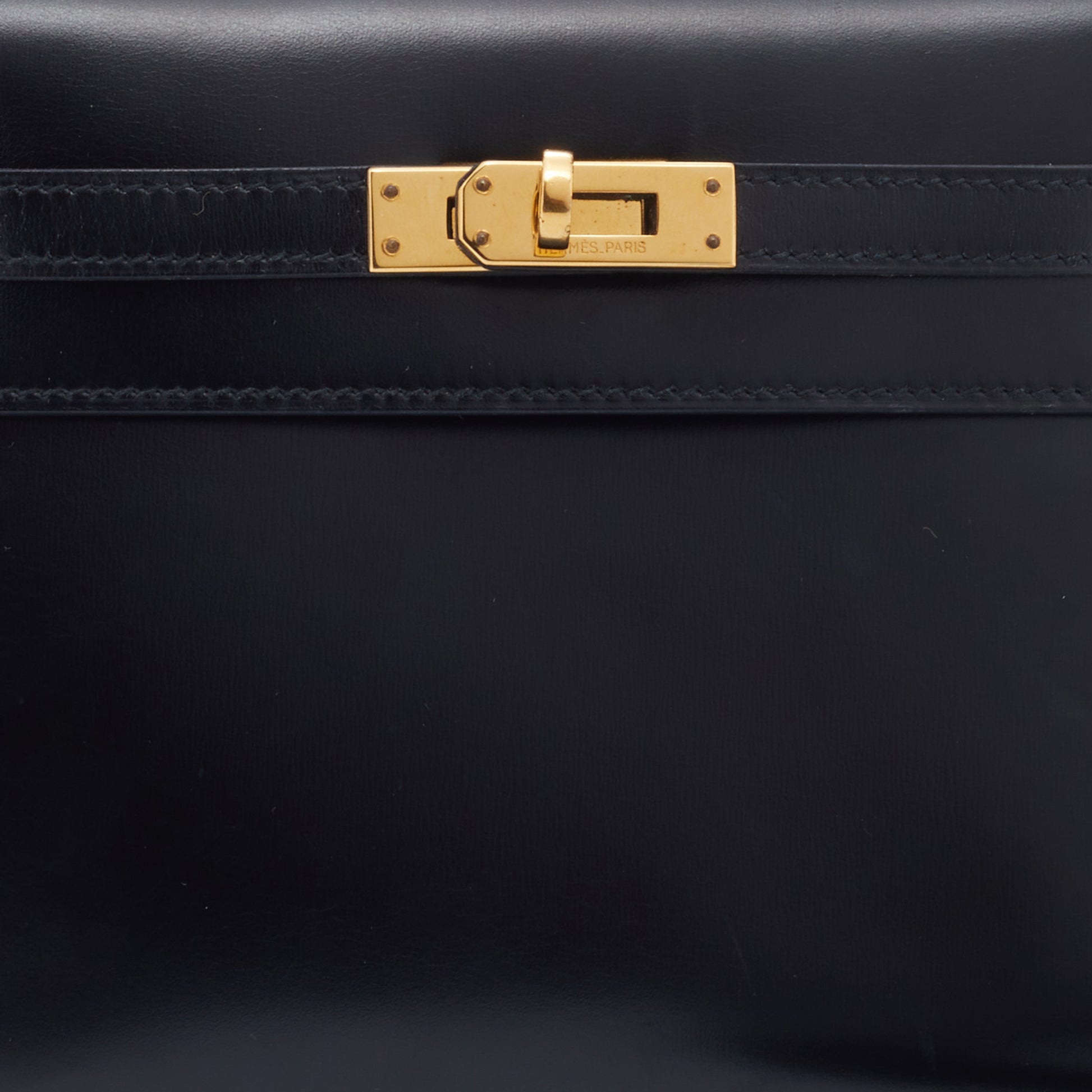 Vintage Hermès Mini Kelly Sellier Bag Black Box Leather Ghw 20 cm