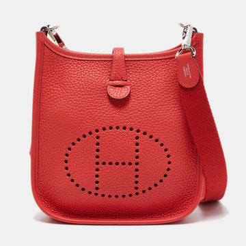Hermes Rouganvillier Taurillon Clemence Leather Evelyne TPM Bag