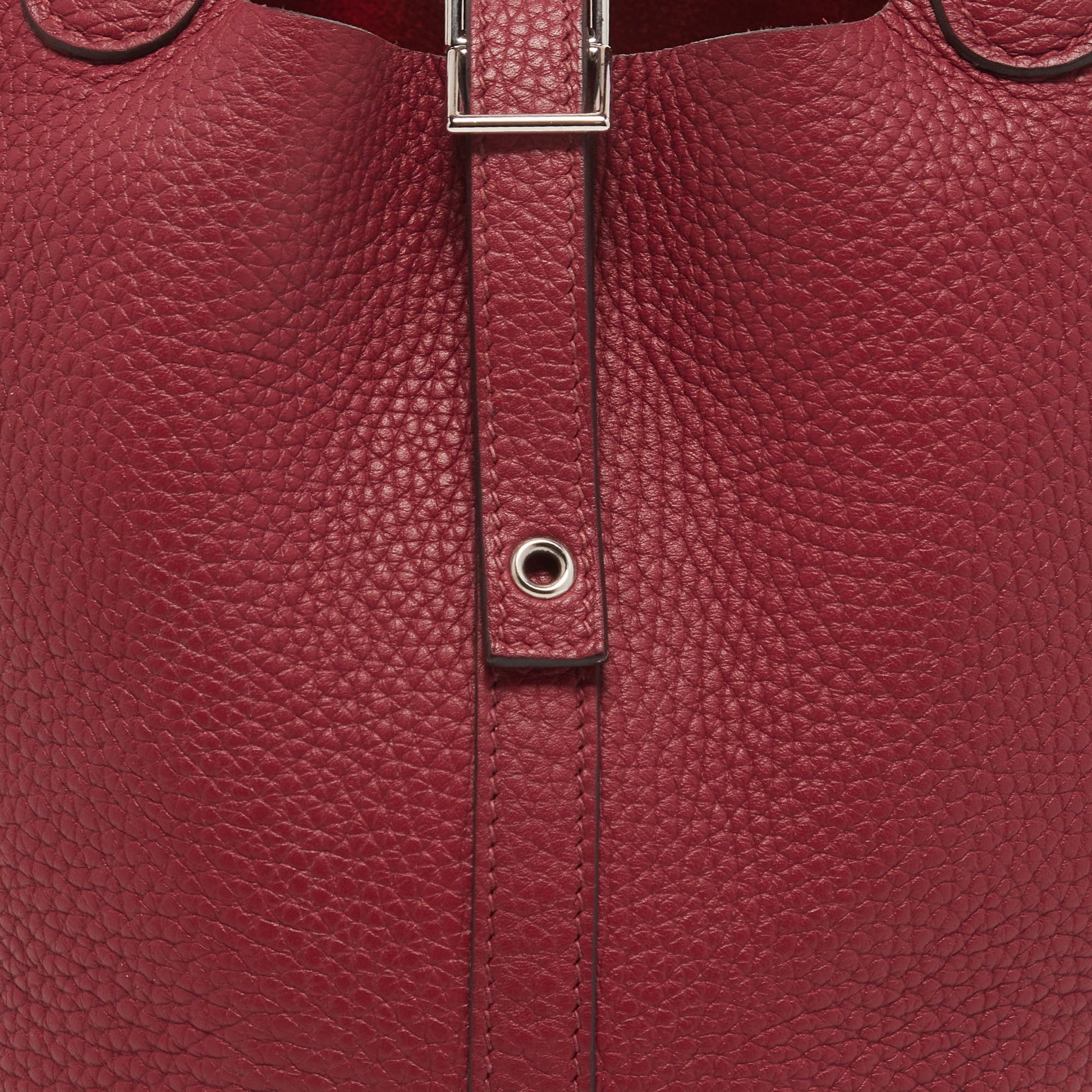 Hermes Picotin 18 in Rouge Grenat Clemence Leather PHW – Brands Lover