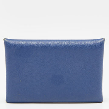 Hermes Bleu De Galice/Bleu Agathe Epsom Leather Bastia Coin Purse