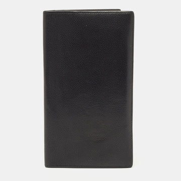 HERMES Black/Graphite Evercolor Leather MC² Fleming Wallet