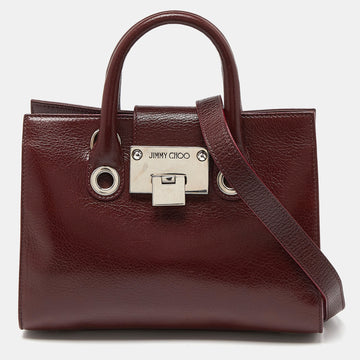 JIMMY CHOO Red Leather Rosalie Tote