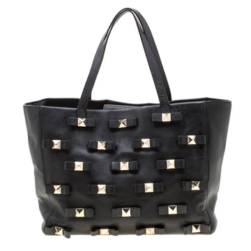 KATE SPADE Black Leather Bow Terrace Janis Tote