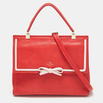 KATE SPADE Red Leather Flap Top Handle Bag