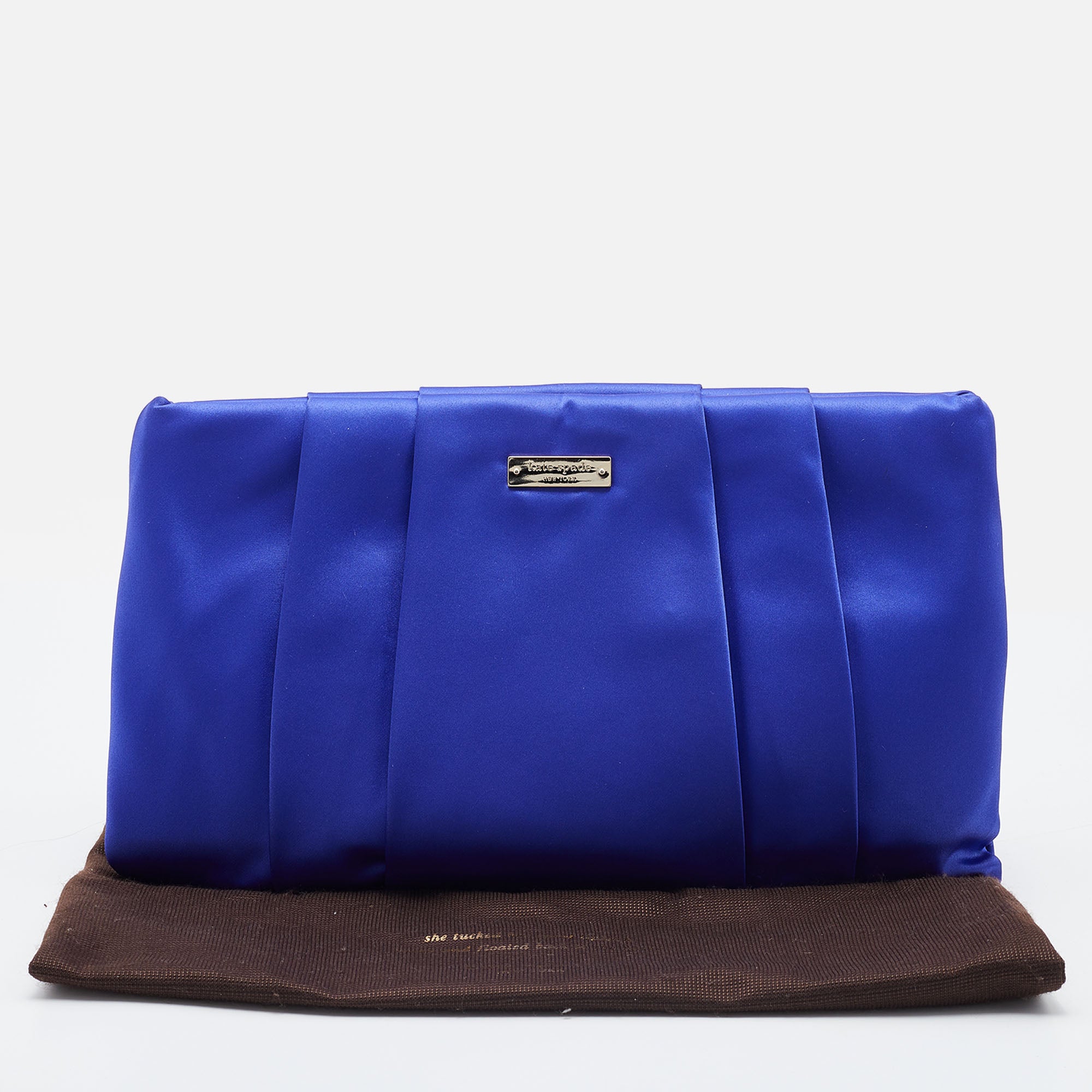 Kate Spade new york- Pre Owned ostrich Embossed Leather-Royal Blue Shoulder  Bag | eBay