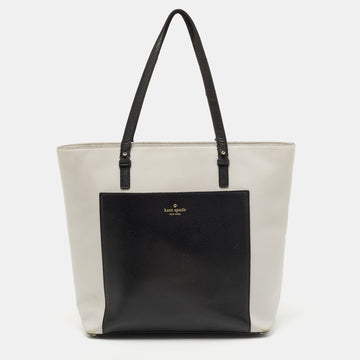 KATE SPADE Grey/Black Leather Street Sadie Tote