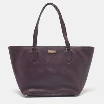 KATE SPADE Purple Leather Zip Tote