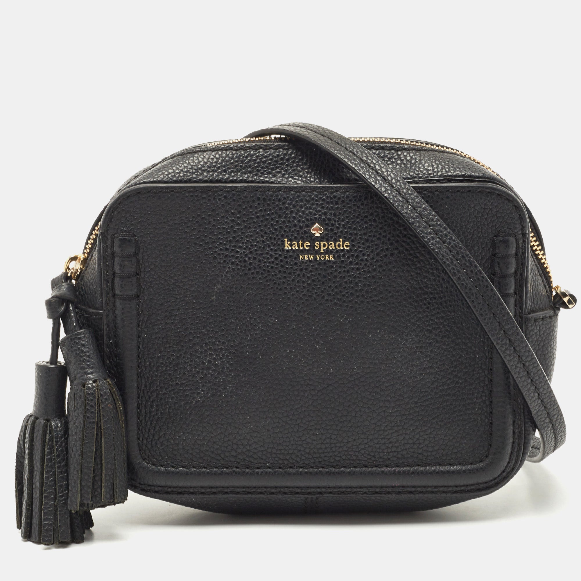 KATE SPADE Black Leather Kingston Drive Arla Crossbody Bag