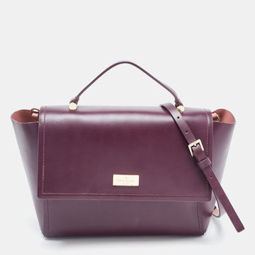 KATE SPADE Purple Leather Large Arbour Hill Charline Top Handle Bag