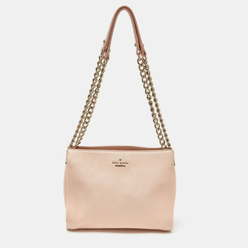 KATE SPADE Peach Leather Chain Shoulder Bag