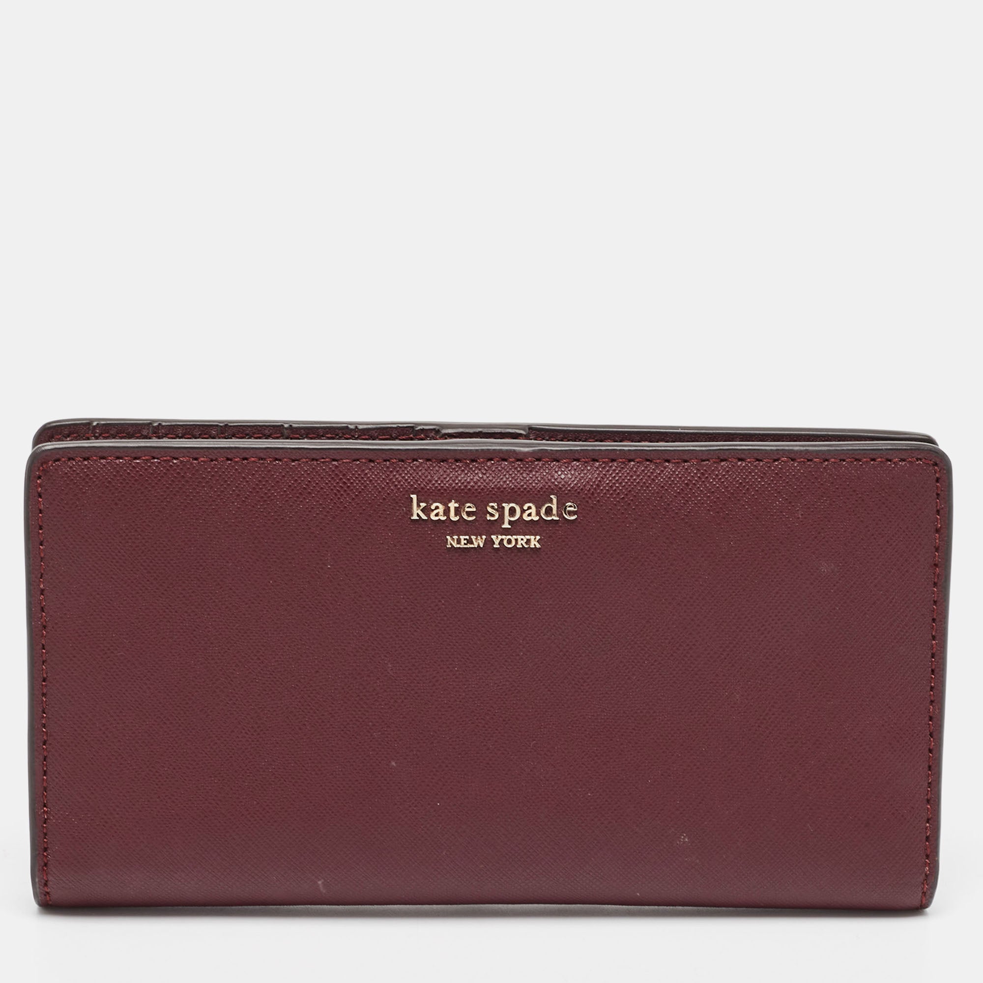 Burgundy kate discount spade wallet