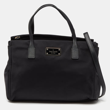 KATE SPADE Black Nylon and Leather Blake Avenue Tote