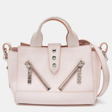 KENZO Pink Leather Mini Kalifornia Tote