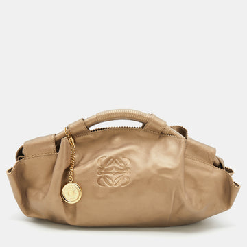 Loewe Metallic Gold Leather Aire Hobo