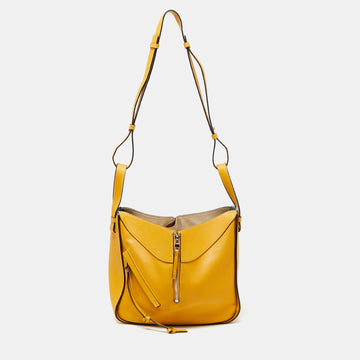 Loewe Mustard Leather Hammock Shoulder Bag