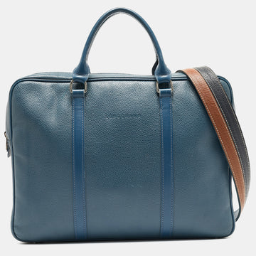 LONGCHAMP Blue Leather XS Le Foulonne Briefcase Bag