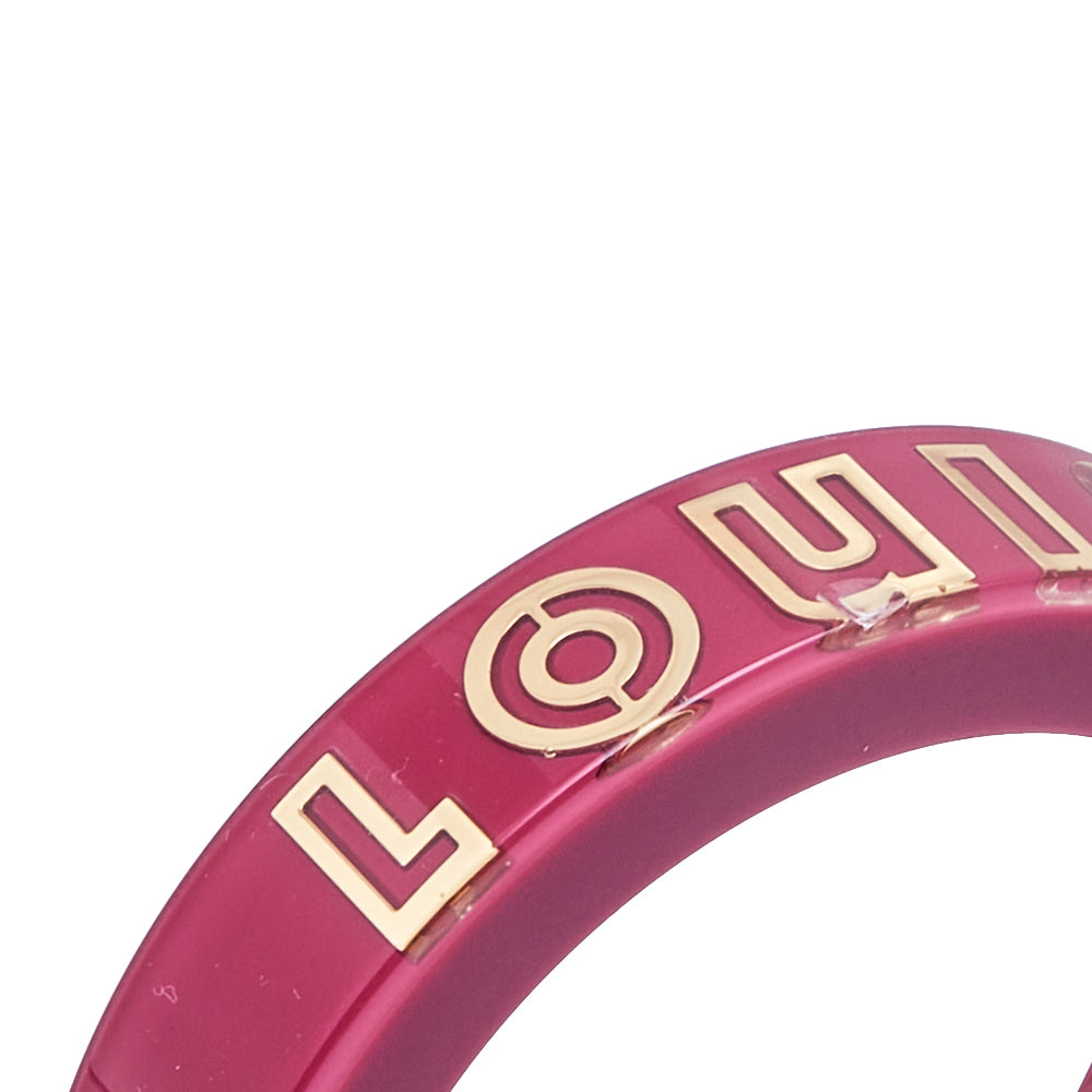 Louis Vuitton Wanted Resin Gunmetal Tone Bangle Bracelet For Sale