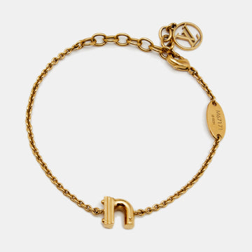 Louis Vuitton LV & Me  Letter N Gold Tone Bracelet