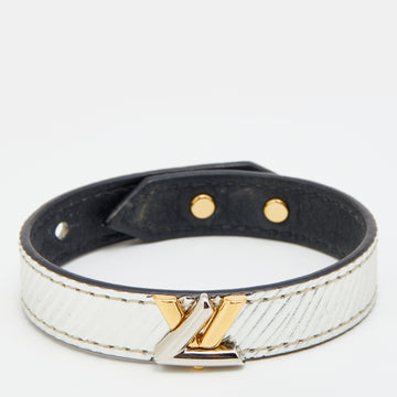 Louis Vuitton Silver Epi Leather Twist It Wrap Bracelet