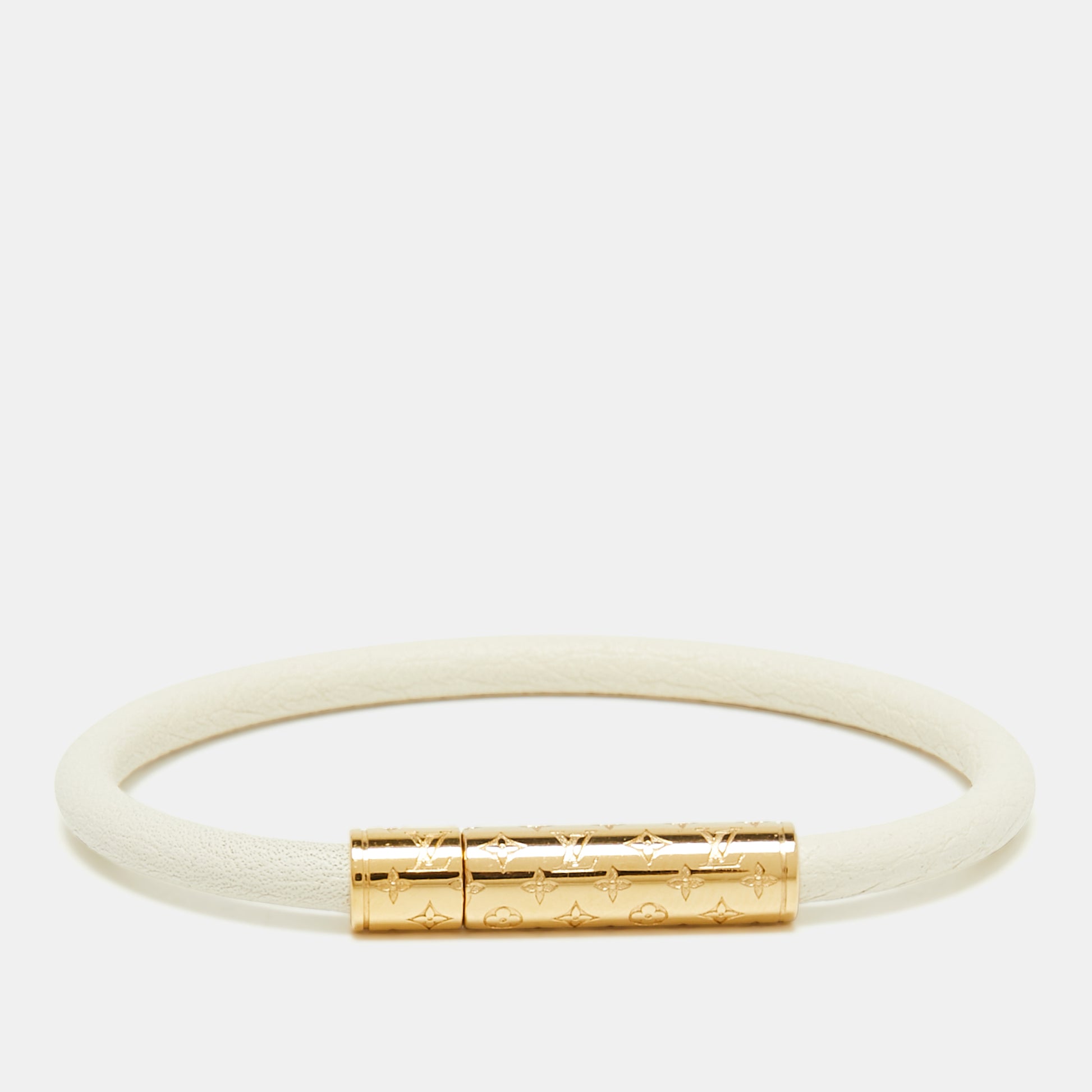 Louis Vuitton Bracelets White Leather Cloth ref.407764 - Joli Closet