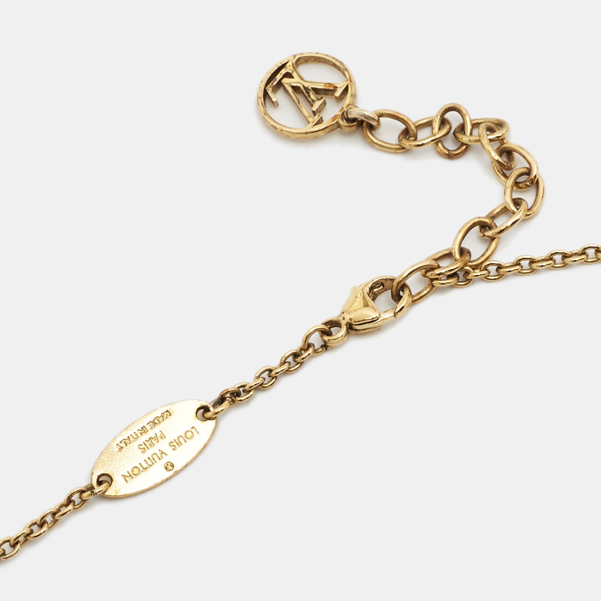 Louis Vuitton Gold Tone Essential V Perle Earrings Louis Vuitton