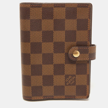 Louis Vuitton Damier Ebene Canvas Small Ring Agenda Cover