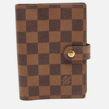 Louis Vuitton Damier Ebene Canvas Small Ring Agenda Cover