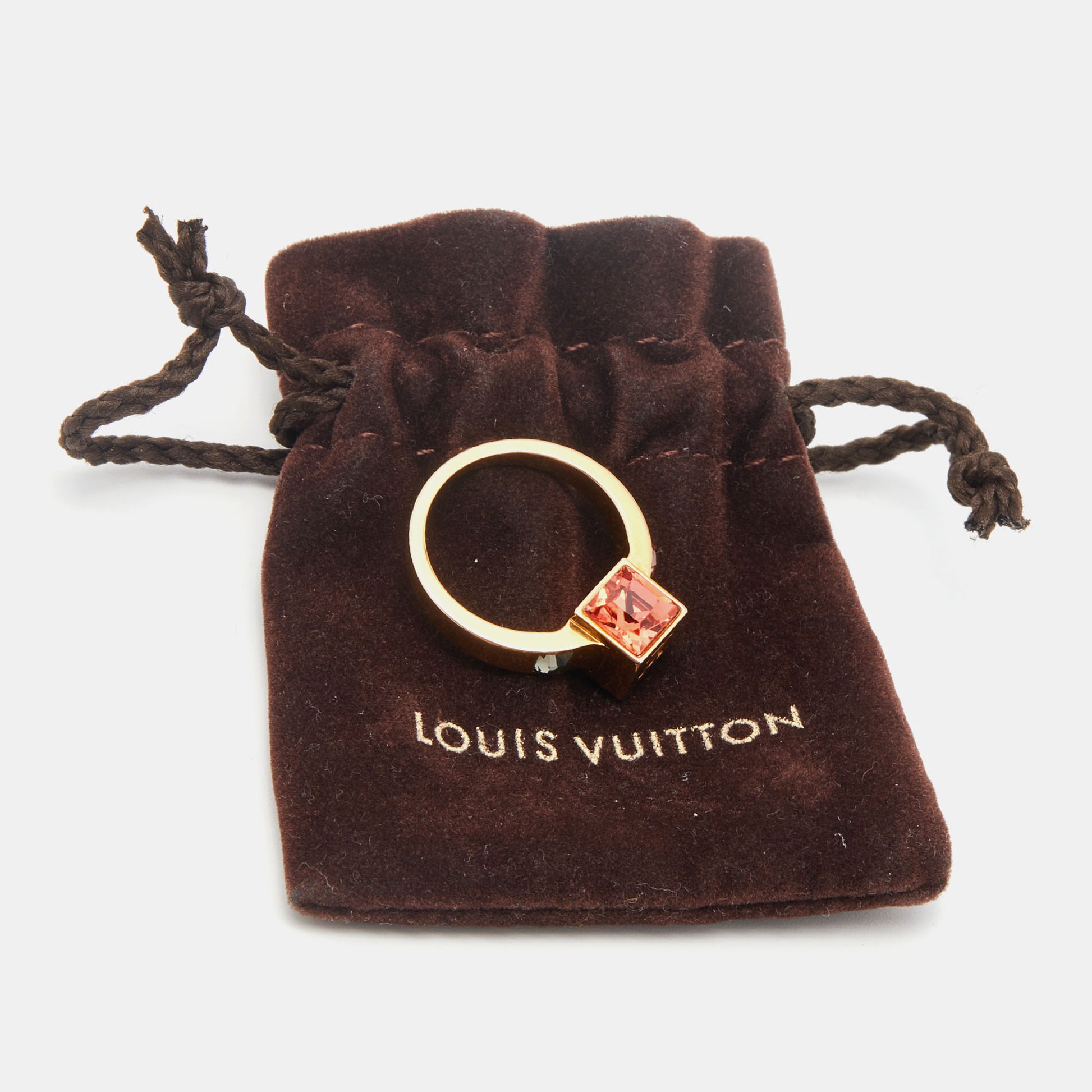 Louis Vuitton Gold Tone Gamble Necklace Golden Metal ref.98433