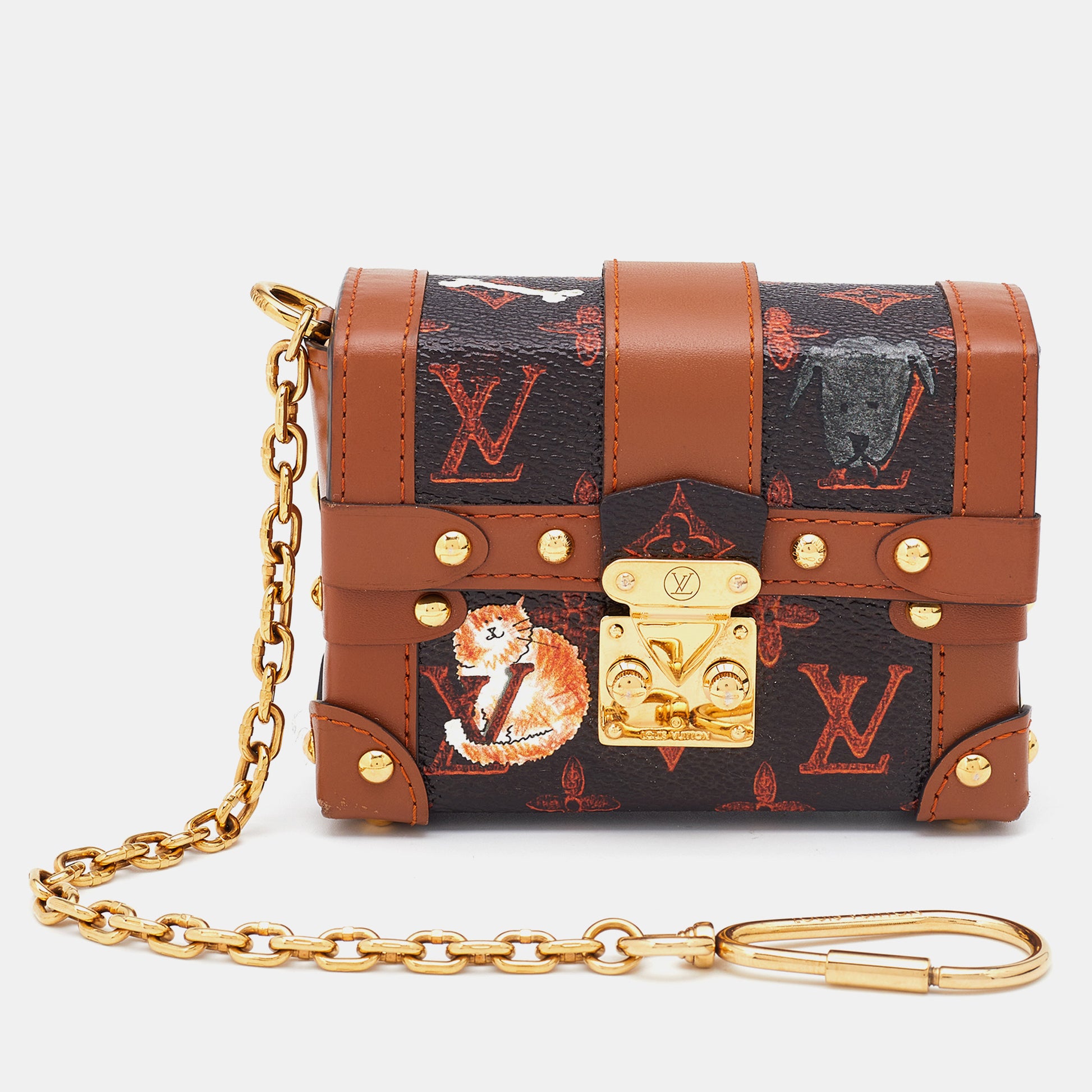 Louis Vuitton X Grace Coddington Catogram Bag Charm And Key Holder NEW
